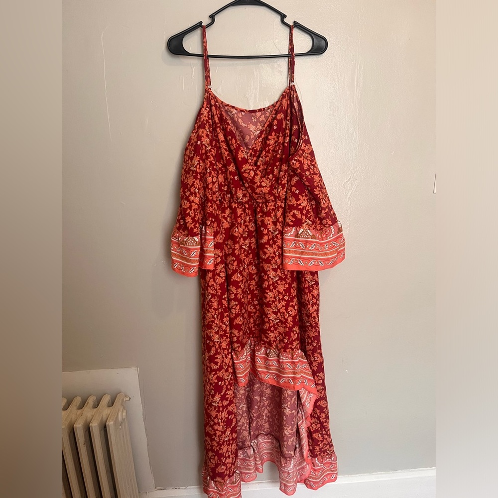PLUS SUMMER FLOWY HIGH LOW DRESS